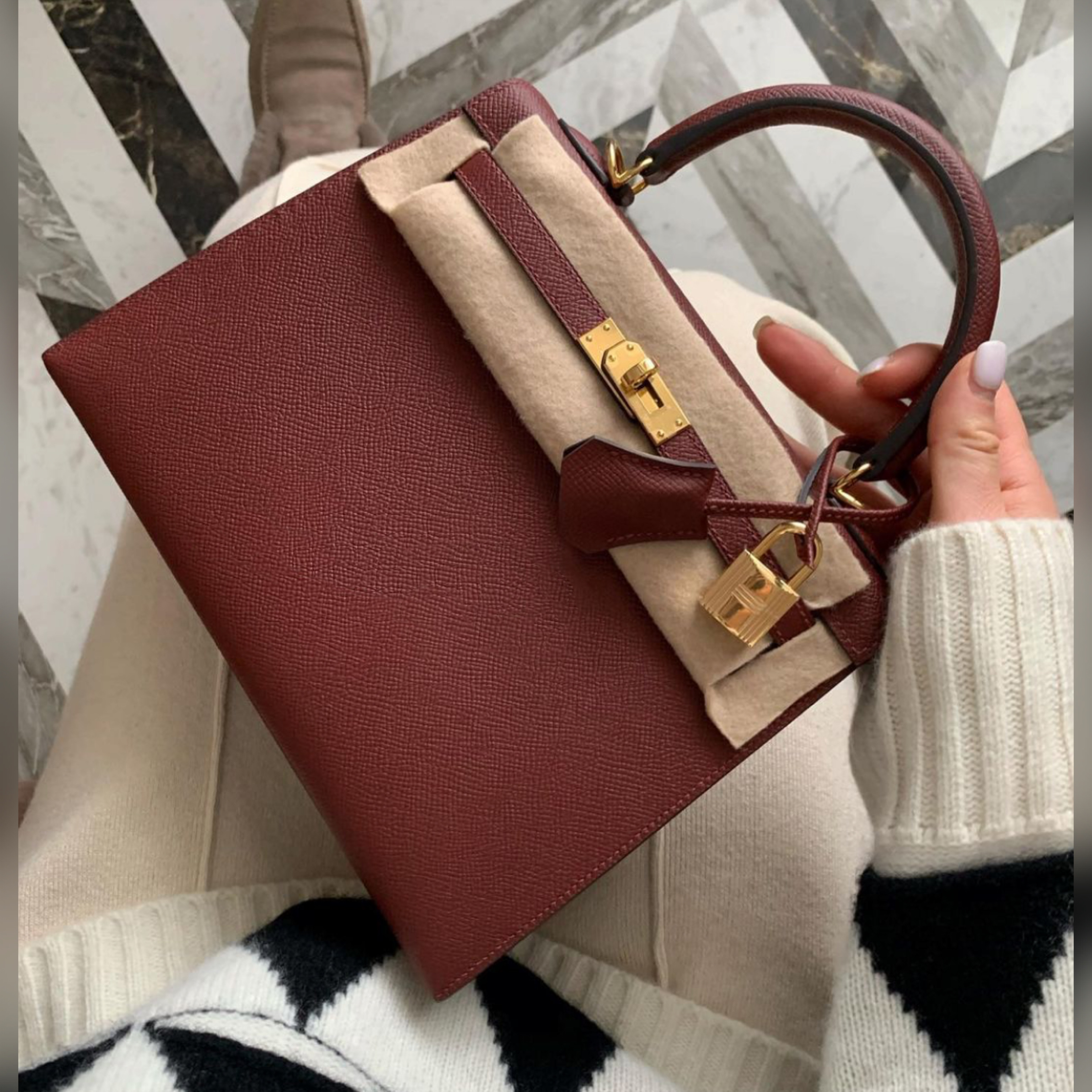 Kelly Epsom Gold Hermès bags