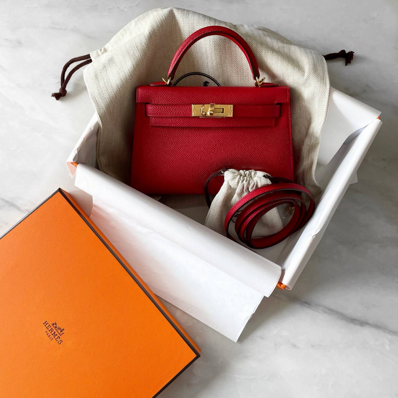 Hermès Kelly Epsom Gold bag