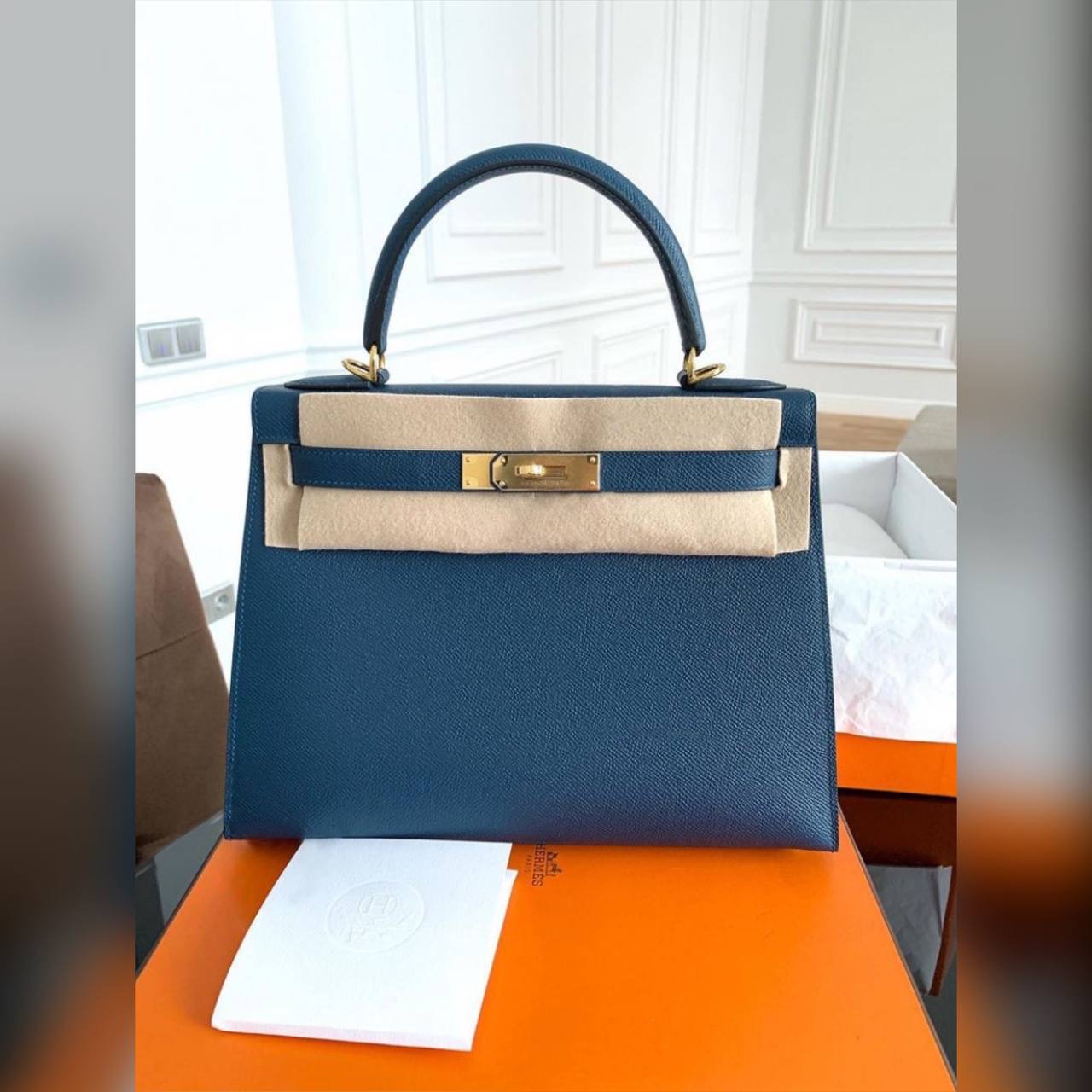Hermès Kelly Epsom Gold bag