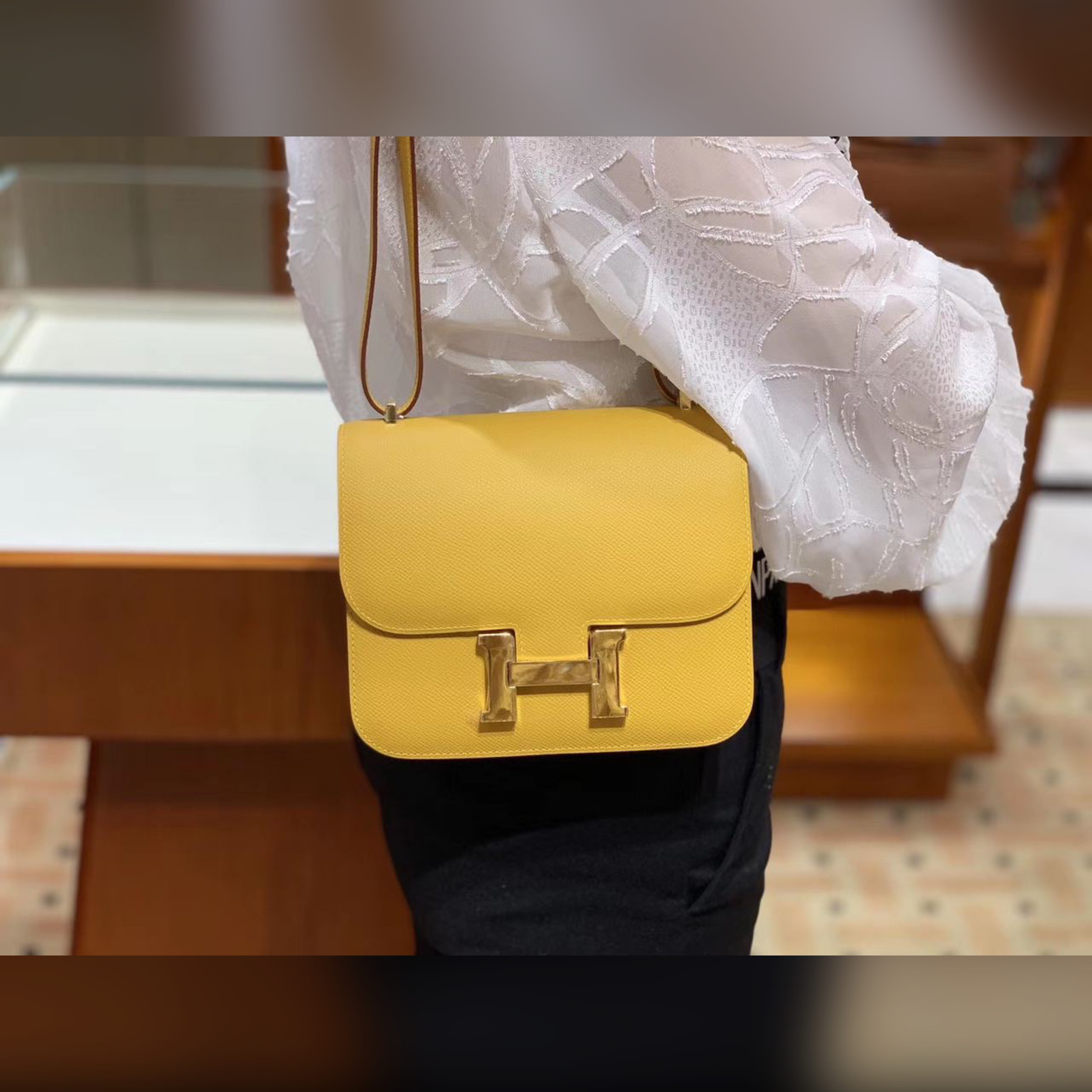 Hermes Constance Epsom Gold bags