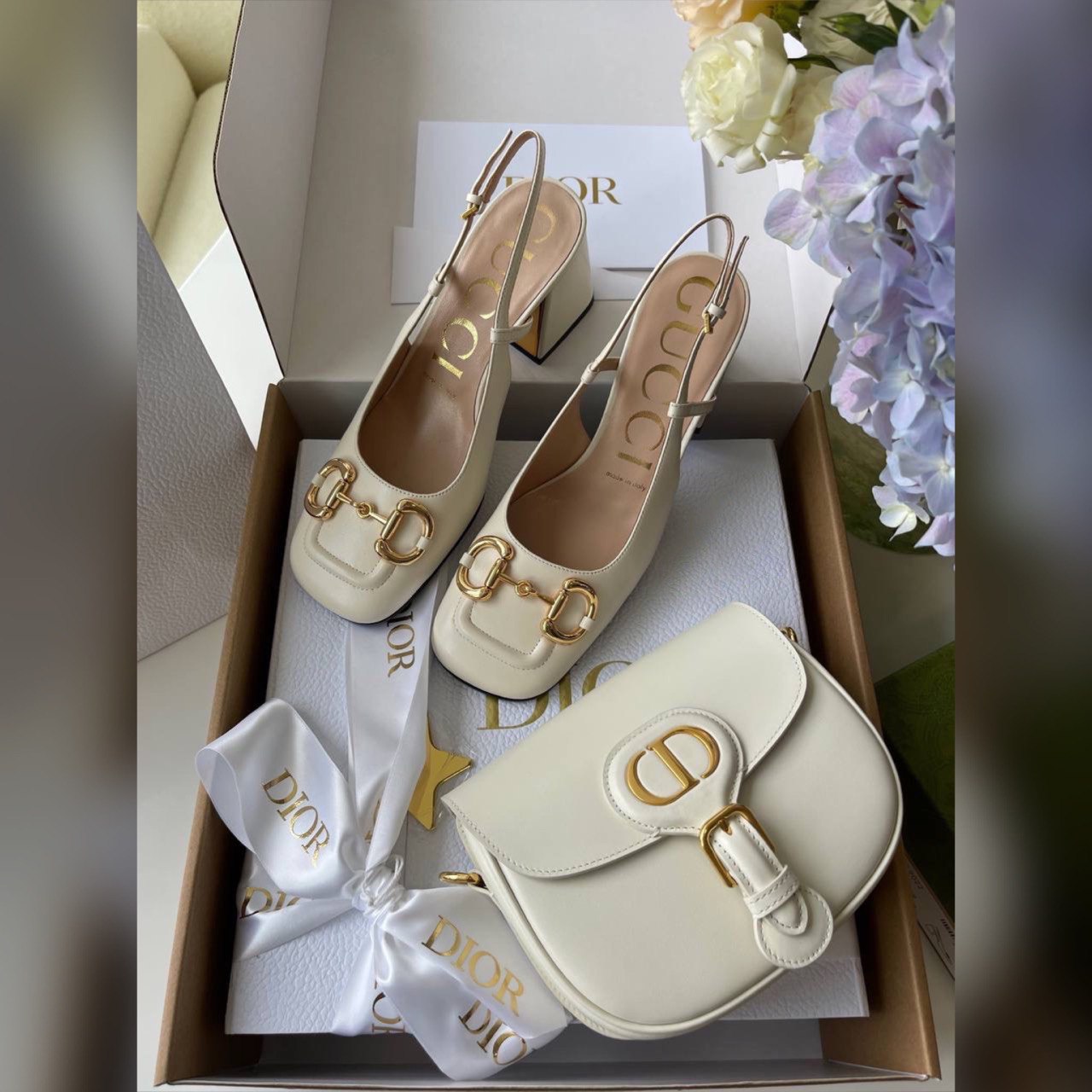 Gucci shoes & Christian Dior bag