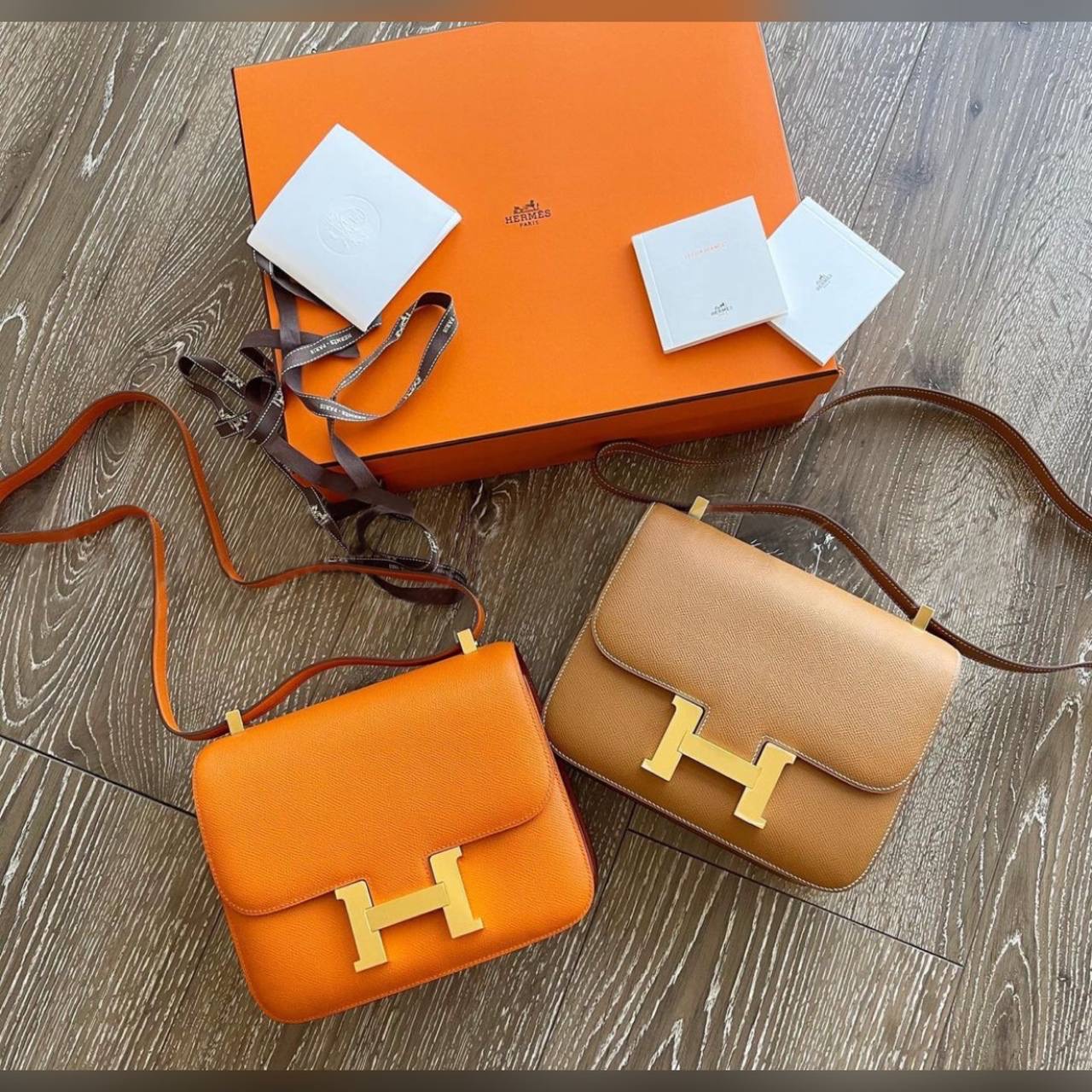Hermes Constance Epsom Gold bags