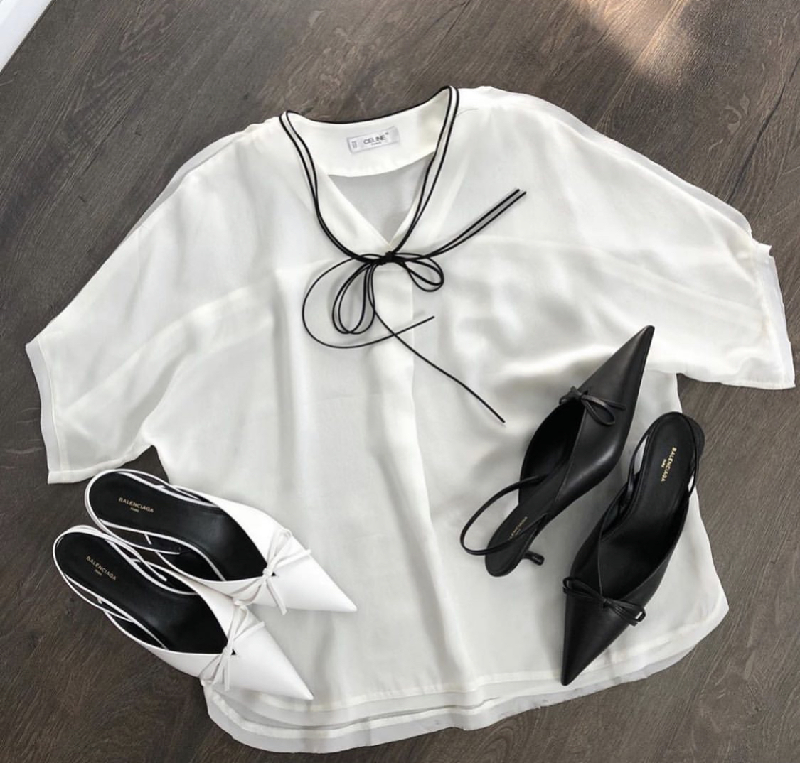 Celine t-shirt and Balenciaga shoes