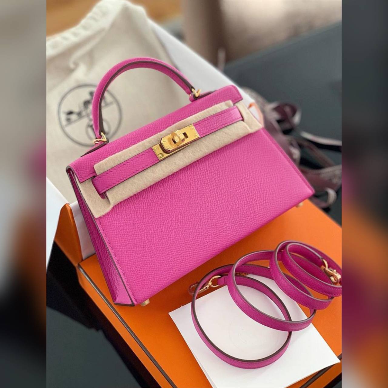 Hermès Kelly Epsom Gold bag