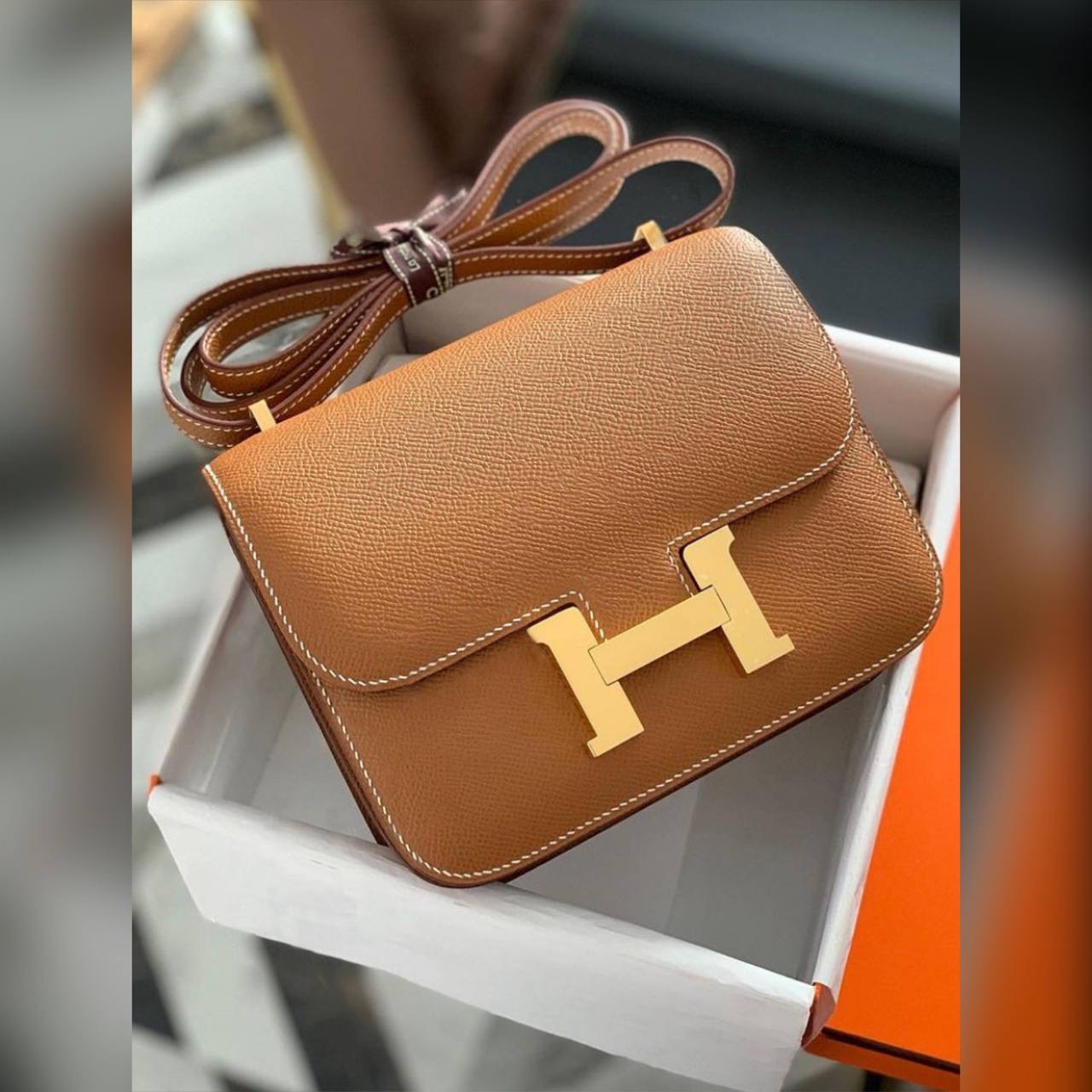 Hermes Constance Epsom Gold bag