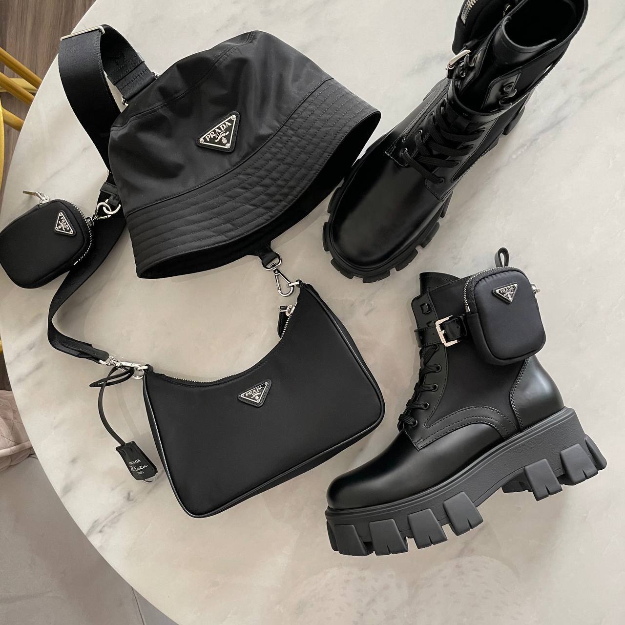 Prada shoes, accessories, bag